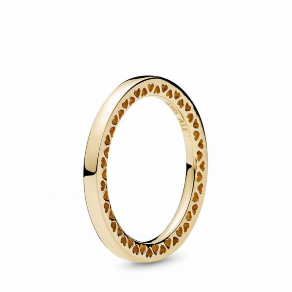 Classic Hearts of Pandora Jewelry Ring Sale,14k Gold