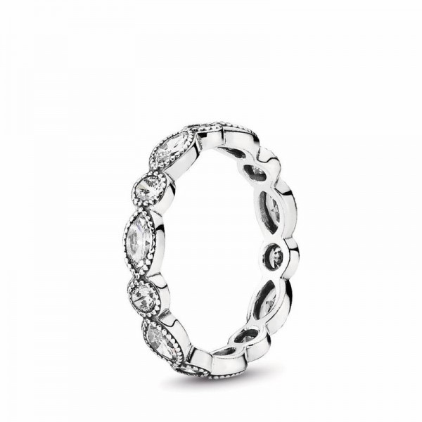 Pandora Jewelry Alluring Brilliant Marquise Stackable Ring Sale,Sterling Silver,Clear CZ