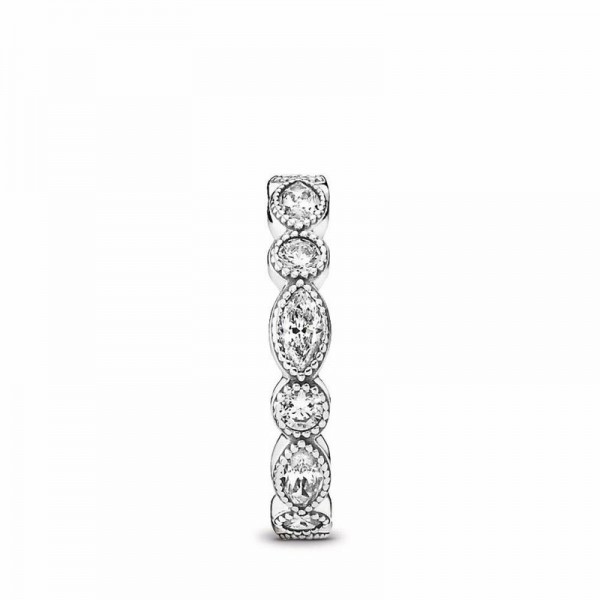 Pandora Jewelry Alluring Brilliant Marquise Stackable Ring Sale,Sterling Silver,Clear CZ