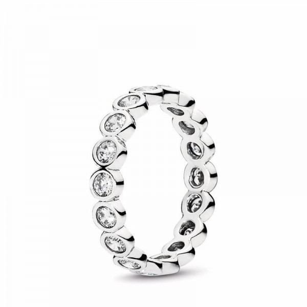 Pandora Jewelry Alluring Brilliant Stackable Ring Sale,Sterling Silver,Clear CZ