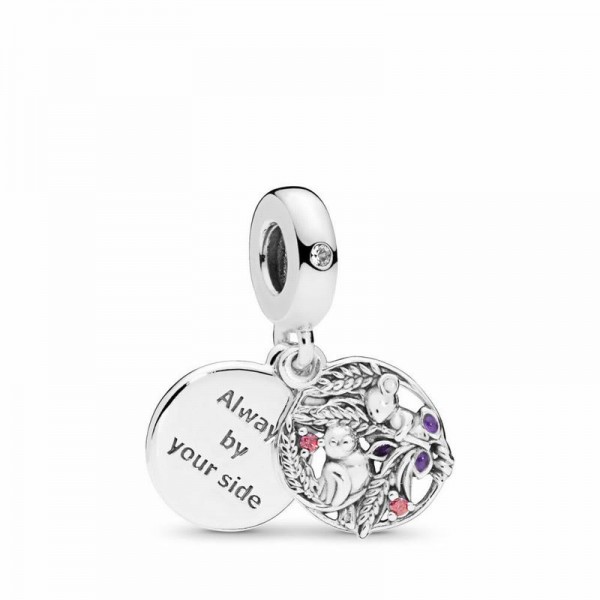 Pandora Jewelry Always By Your Side Dangle Charm Sale,Sterling Silver,Clear CZ
