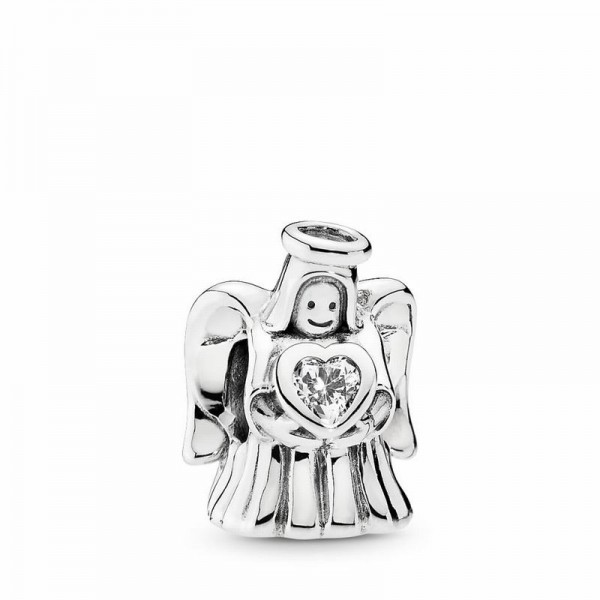 Pandora Jewelry Angel of Love Charm Sale,Sterling Silver,Clear CZ