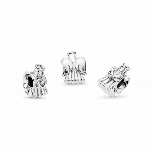 Pandora Jewelry Angel of Love Charm Sale,Sterling Silver,Clear CZ