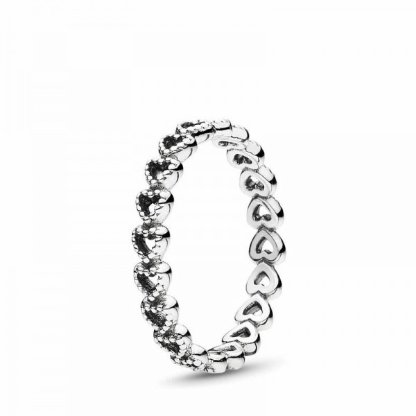 Pandora Jewelry Band of Hearts Ring Sale,Sterling Silver