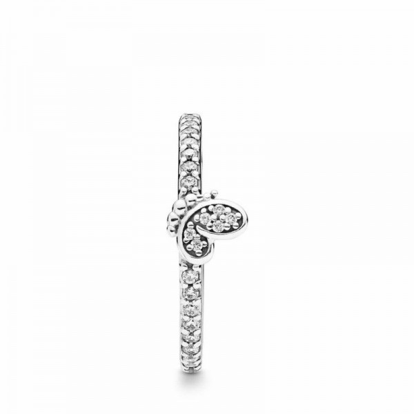 Pandora Jewelry Bedazzling Butterfly Ring Sale,Sterling Silver,Clear CZ