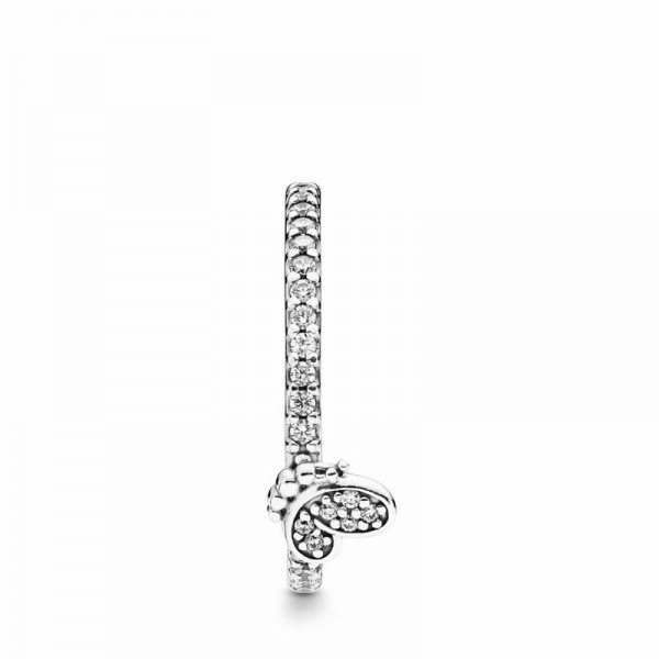 Pandora Jewelry Bedazzling Butterfly Ring Sale,Sterling Silver,Clear CZ