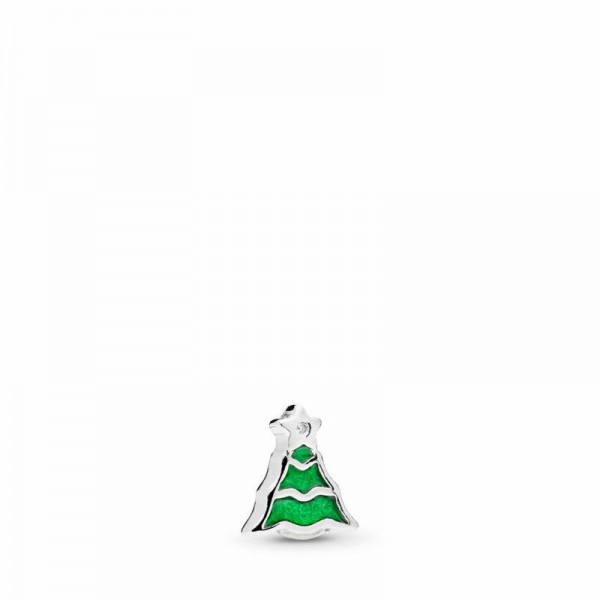 Pandora Jewelry Christmas Tree Petite Locket Charm Sale,Sterling Silver,Clear CZ