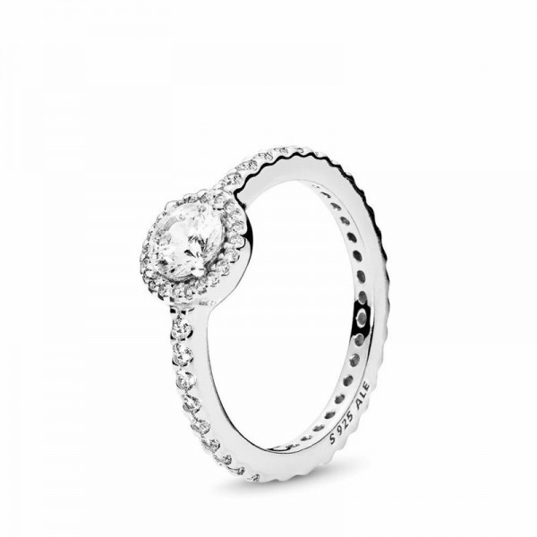 Pandora Jewelry Classic Elegance Ring Sale,Sterling Silver,Clear CZ