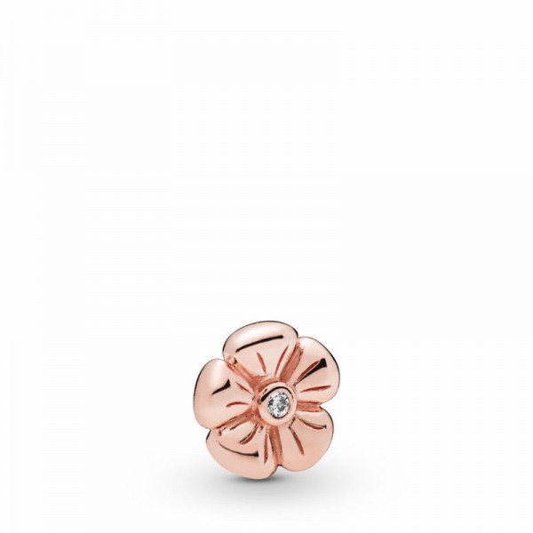 Pandora Jewelry Classic Flower Petite Charm Sale,Pandora Rose™,Clear CZ