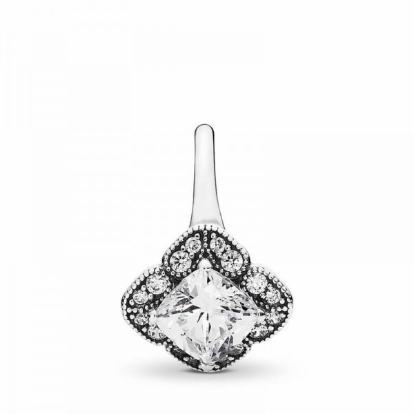 Pandora Jewelry Crystalized Floral Fancy Ring Sale,Sterling Silver,Clear CZ