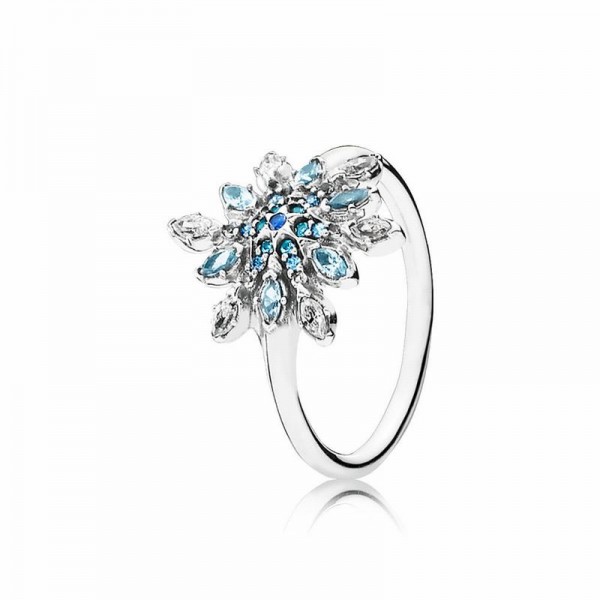 Pandora Jewelry Crystalized Snowflake Ring Sale,Sterling Silver,Clear CZ