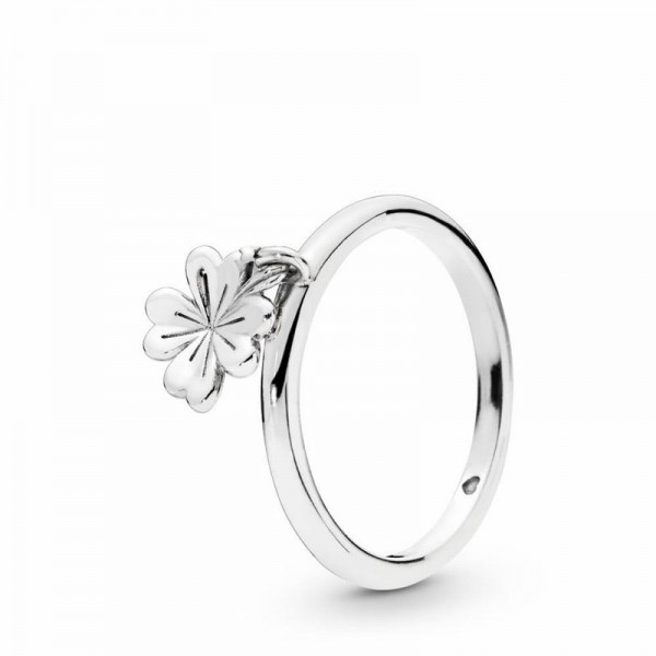 Pandora Jewelry Dangling Clover Ring Sale,Sterling Silver