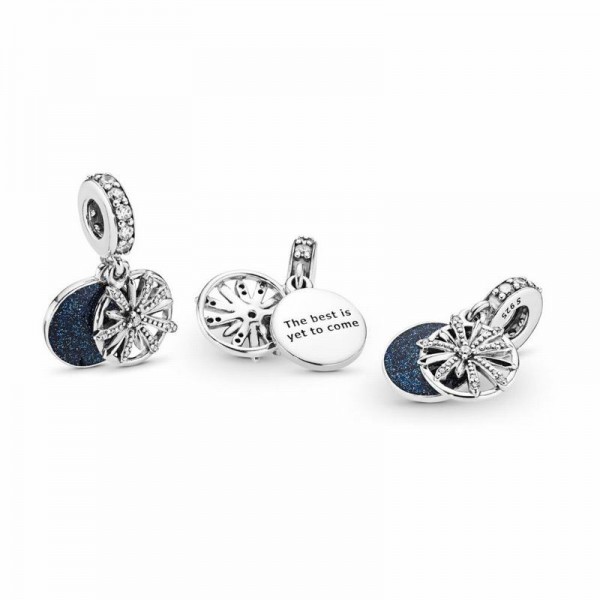 Pandora Jewelry Dazzling Wishes Dangle Charm Sale,Sterling Silver,Clear CZ