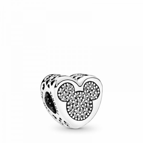 Pandora Jewelry Disney Mickey & Minnie True Love Charm Sale,Sterling Silver,Clear CZ