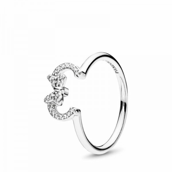 Pandora Jewelry Disney Minnie Silhouette Ring Sale,Sterling Silver,Clear CZ