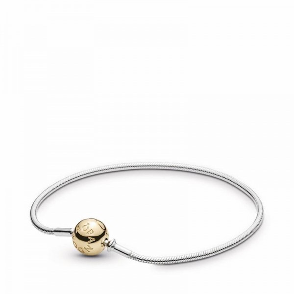 Pandora Jewelry ESSENCE COLLECTION Sterling Silver Bracelet with 14K Gold Clasp Sale,Two Tone