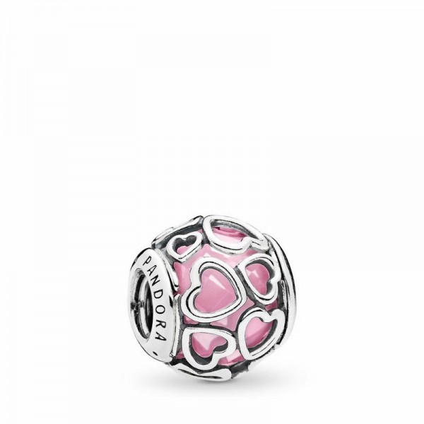 Pandora Jewelry Encased in Love Charm Sale,Sterling Silver,Clear CZ