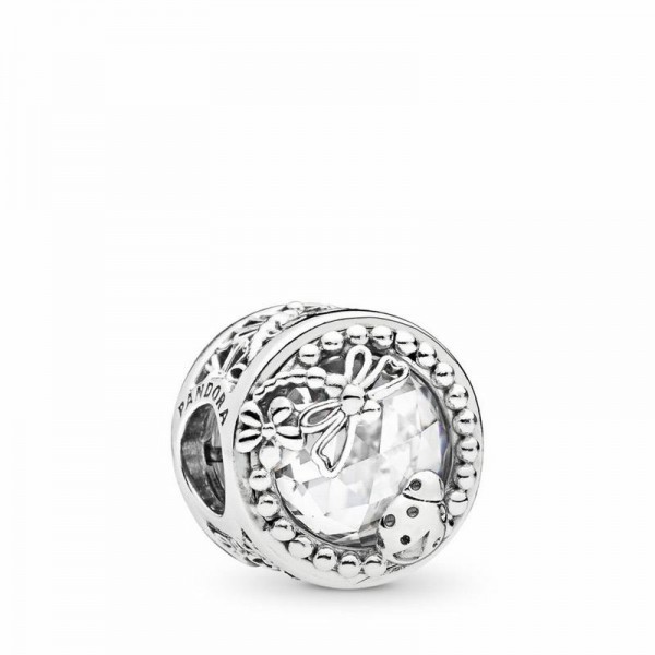 Pandora Jewelry Enchanted Nature Charm Sale,Sterling Silver,Clear CZ