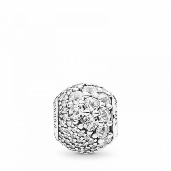 Pandora Jewelry Enchanted Pavé Charm Sale,Sterling Silver,Clear CZ
