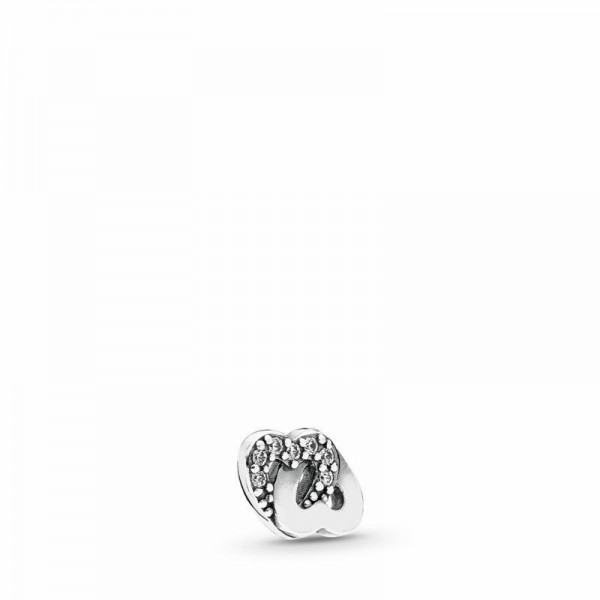 Pandora Jewelry Entwined Love Petite Locket Charm Sale,Sterling Silver,Clear CZ