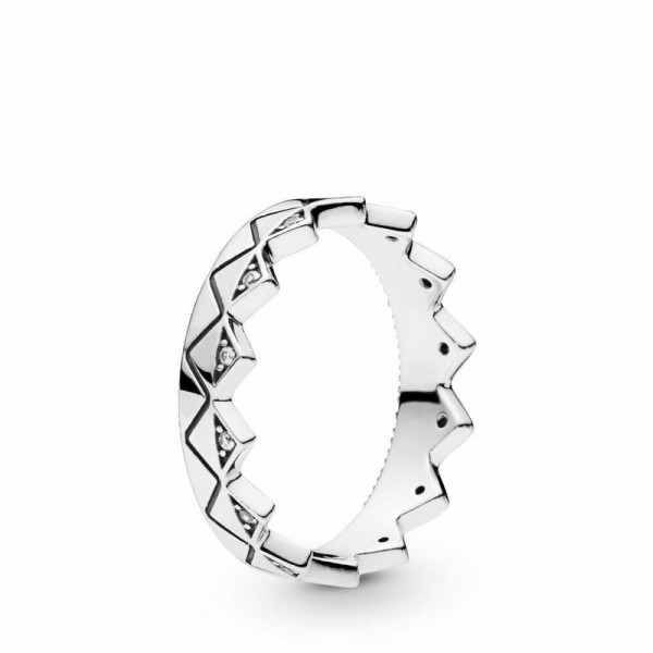 Pandora Jewelry Exotic Crown Ring Sale,Sterling Silver,Clear CZ