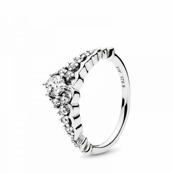 Pandora Jewelry Fairytale Tiara Ring Sale,Sterling Silver,Clear CZ