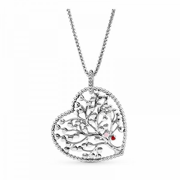 Pandora Jewelry Family Tree Heart Necklace Sale,Sterling Silver