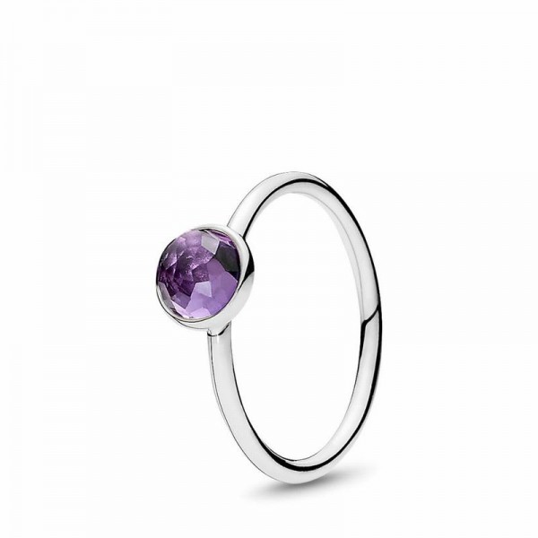 Pandora Jewelry February Droplet Ring Sale,Sterling Silver