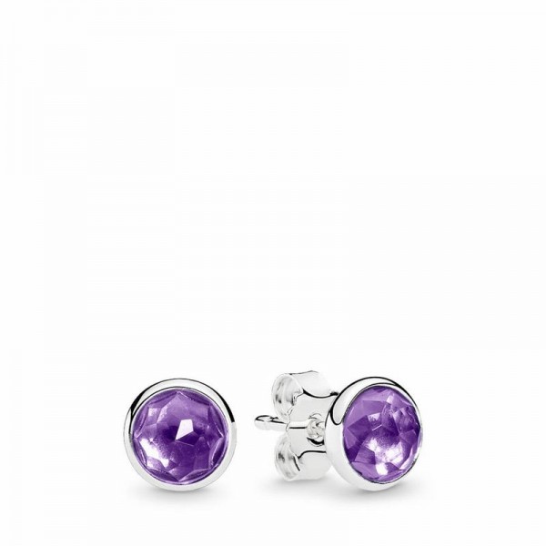 Pandora Jewelry February Droplets Stud Earrings Sale,Sterling Silver