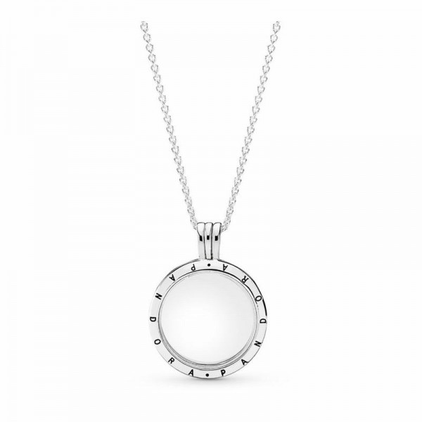 Pandora Jewelry Floating Lockets Logo Necklace Sale,Sterling Silver