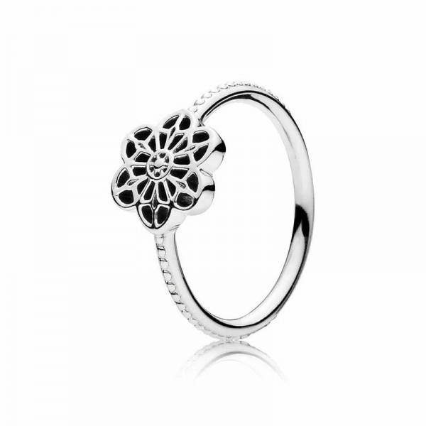 Pandora Jewelry Floral Daisy Lace Ring Sale,Sterling Silver