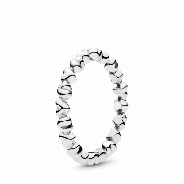 Pandora Jewelry Forever Love Stackable Heart Ring Sale,Sterling Silver
