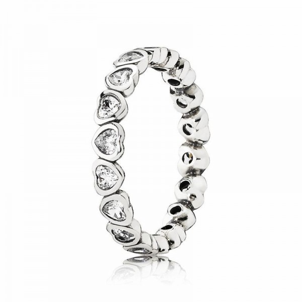 Pandora Jewelry Forever More Stackable Ring Sale,Sterling Silver,Clear CZ