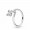 Pandora Jewelry Four-Petal Flowers Twisted Ring Sale,Sterling Silver,Clear CZ