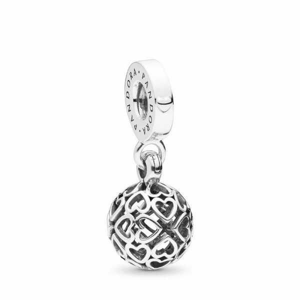 Pandora Jewelry Harmonious Hearts Dangle Charm Sale,Sterling Silver