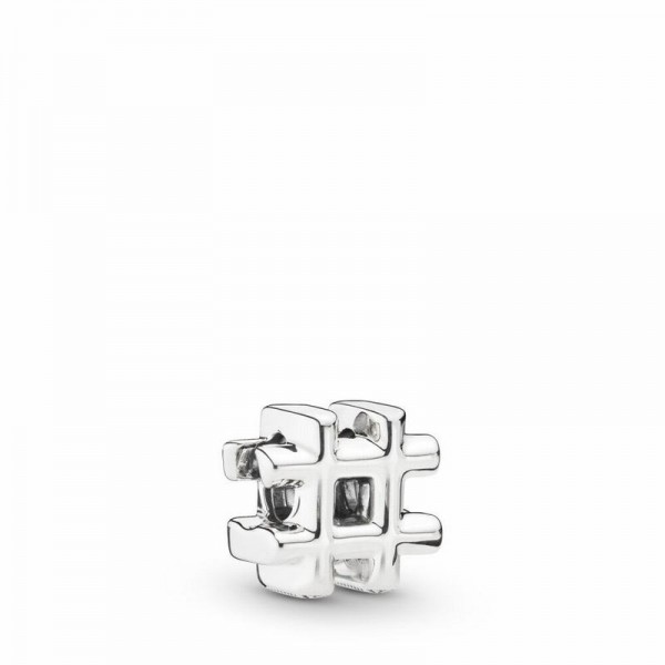 Pandora Jewelry Hashtag Symbol Charm Sale,Sterling Silver