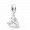 Pandora Jewelry Heart Paper Plane Dangle Charm Sale,Sterling Silver,Clear CZ