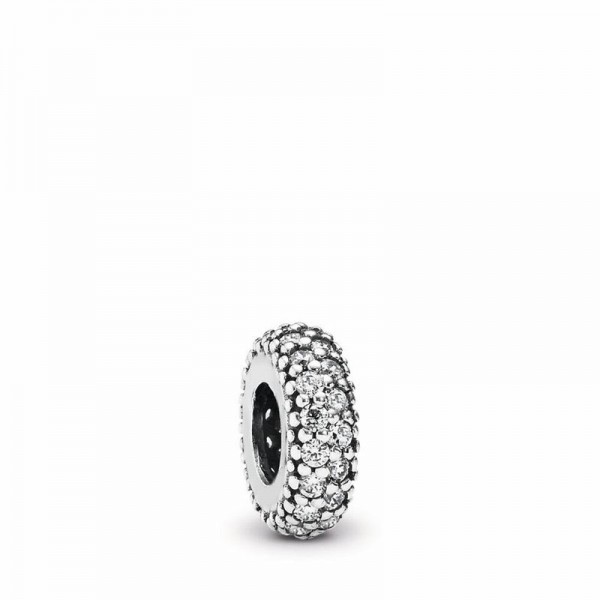 Pandora Jewelry Inspiration Within Spacer Charm Sale,Sterling Silver,Clear CZ