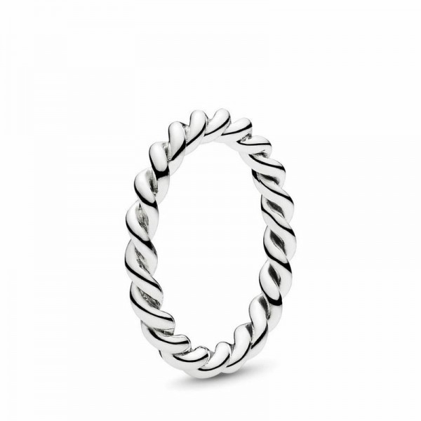 Pandora Jewelry Intertwined Twist Stackable Ring Sale,Sterling Silver
