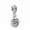 Pandora Jewelry Knotted Heart Dangle Charm Sale,Sterling Silver,Clear CZ