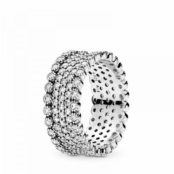 Pandora Jewelry Lavish Sparkle Ring Sale,Sterling Silver,Clear CZ