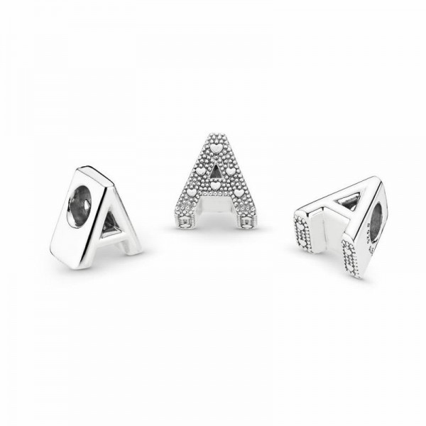 Pandora Jewelry Letter A Charm Sale,Sterling Silver