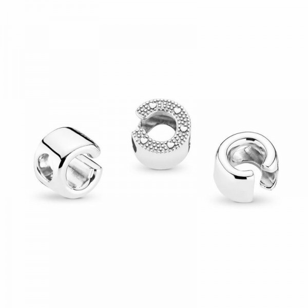 Pandora Jewelry Letter C Charm Sale,Sterling Silver