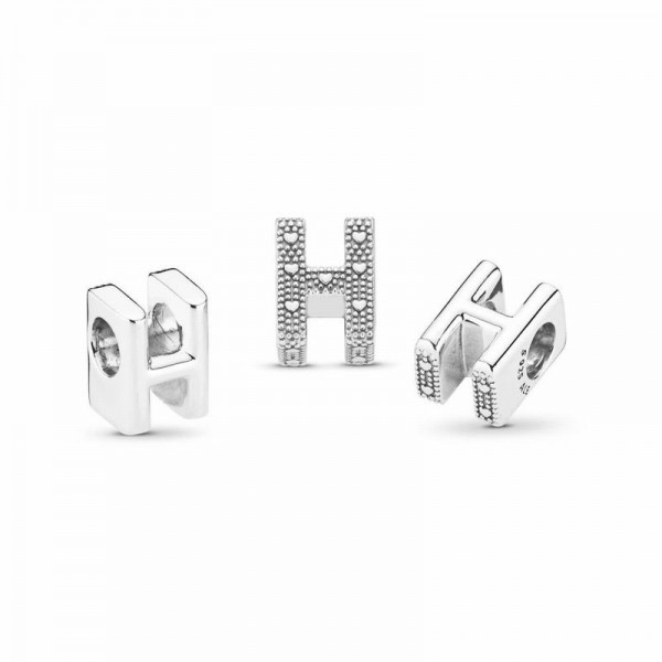 Pandora Jewelry Letter H Charm Sale,Sterling Silver
