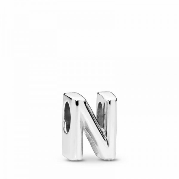 Pandora Jewelry Letter N Charm Sale,Sterling Silver