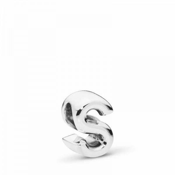 Pandora Jewelry Letter S Charm Sale,Sterling Silver