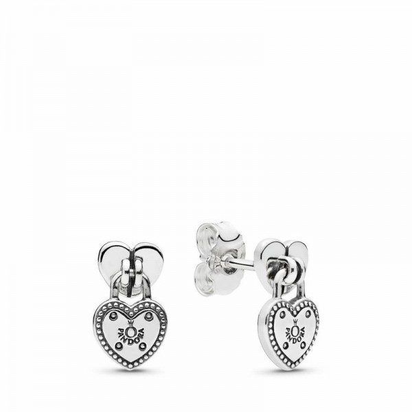 Pandora Jewelry Love Locks Stud Earrings Sale,Sterling Silver