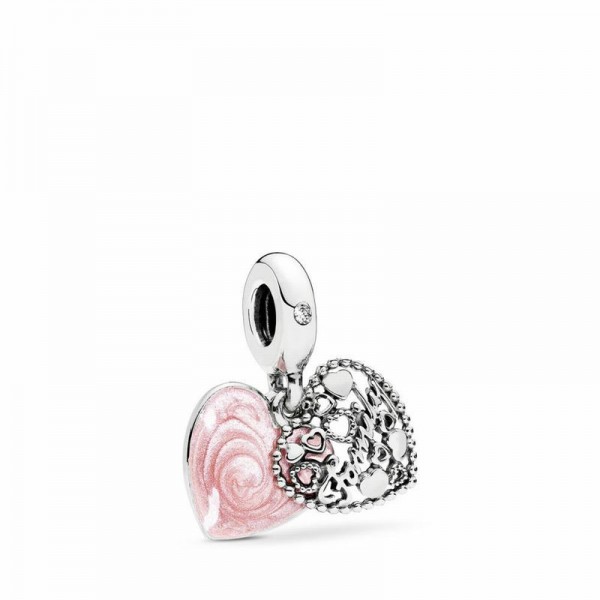 Pandora Jewelry Love Makes A Family Dangle Charm Sale,Sterling Silver,Clear CZ