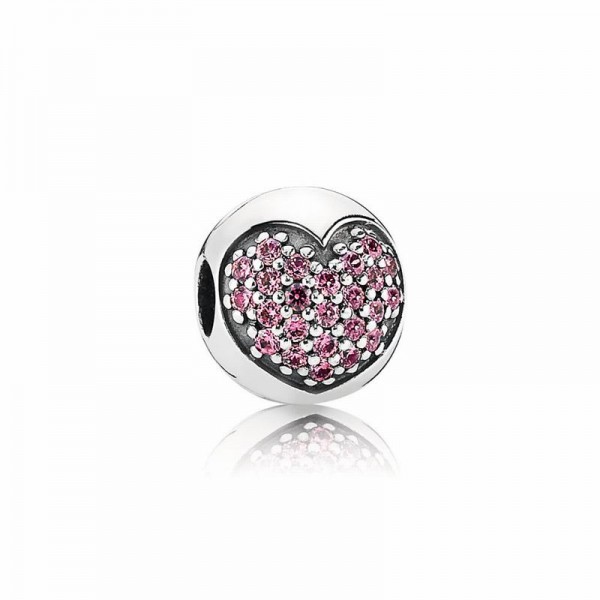 Pandora Jewelry Love Of My Life Clip Charm Sale,Sterling Silver,Clear CZ