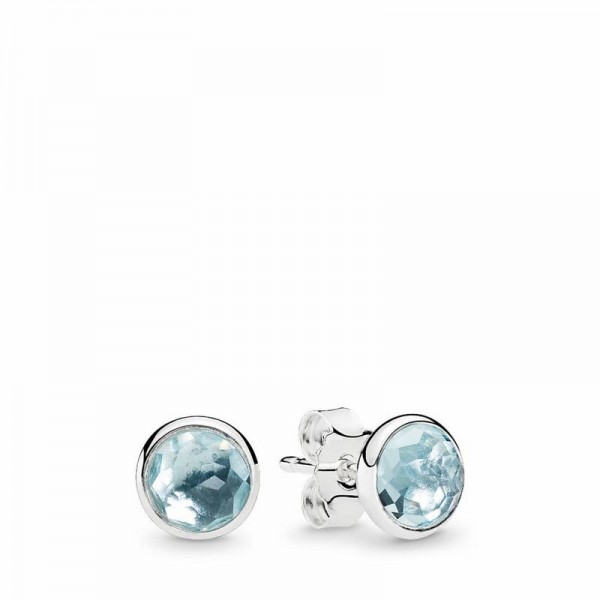 Pandora Jewelry March Droplets Stud Earrings Sale,Sterling Silver